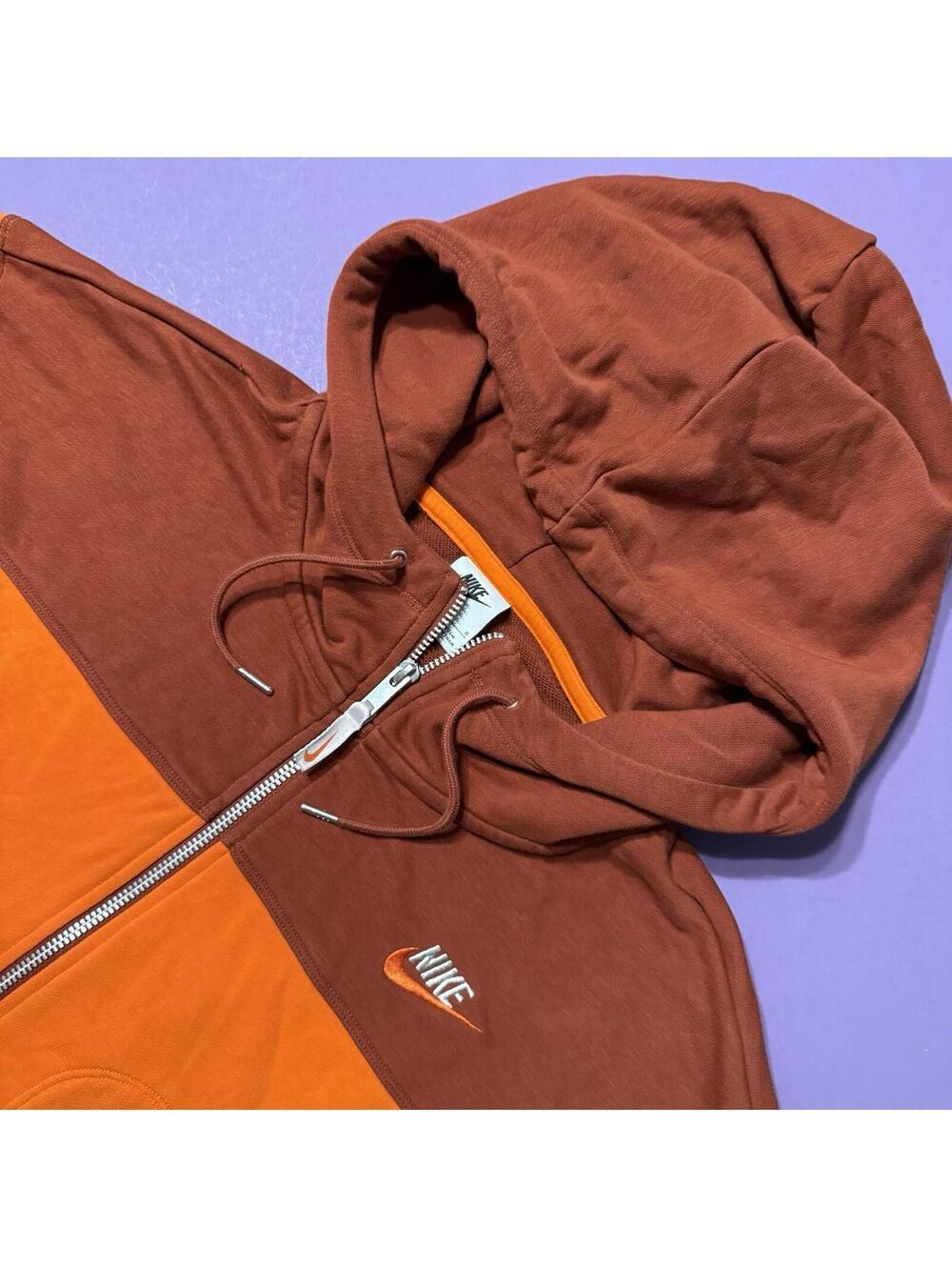 Nike Sportswear City Utility Cropped Full‎ Zip Hoodie FB7211 819 Orange Women
